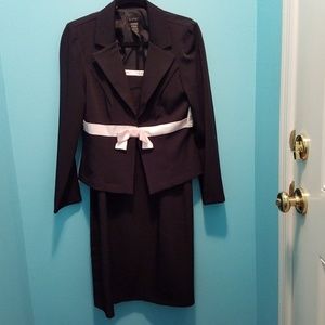 B Smart Blazer and Dress Suit with pink ribbon